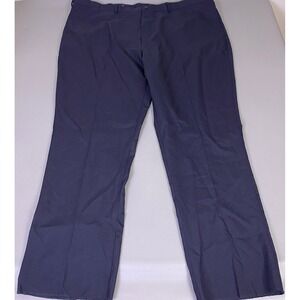 Vintage Louis Martin Dress Pants Women's Plus 34 Navy Blue Wool Blend Water NEW